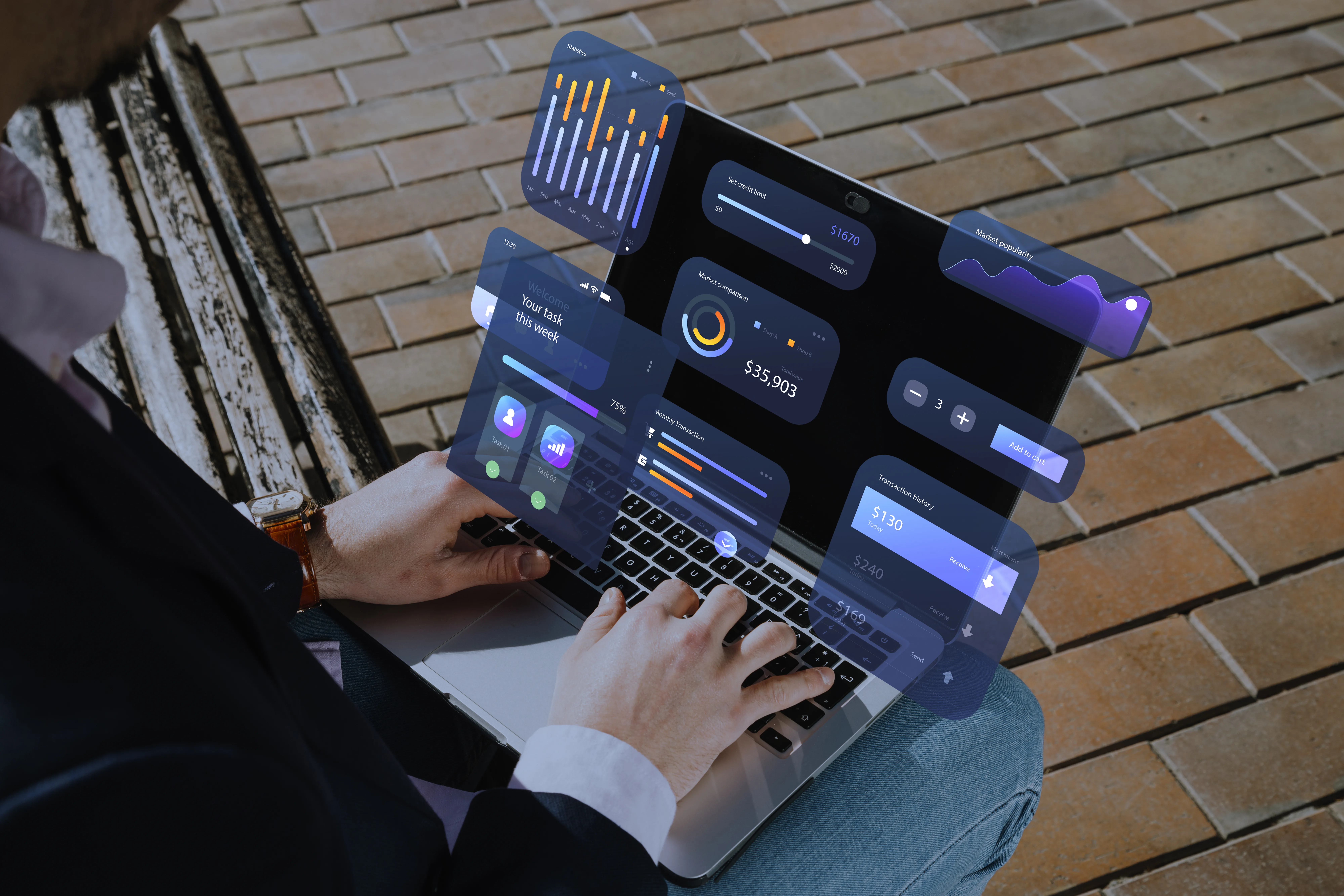 User experience interface design representation